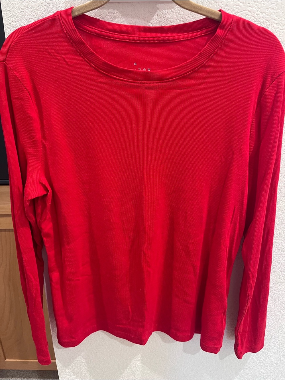A New Day Women's Red Long-Sleeve Crewneck Top XL